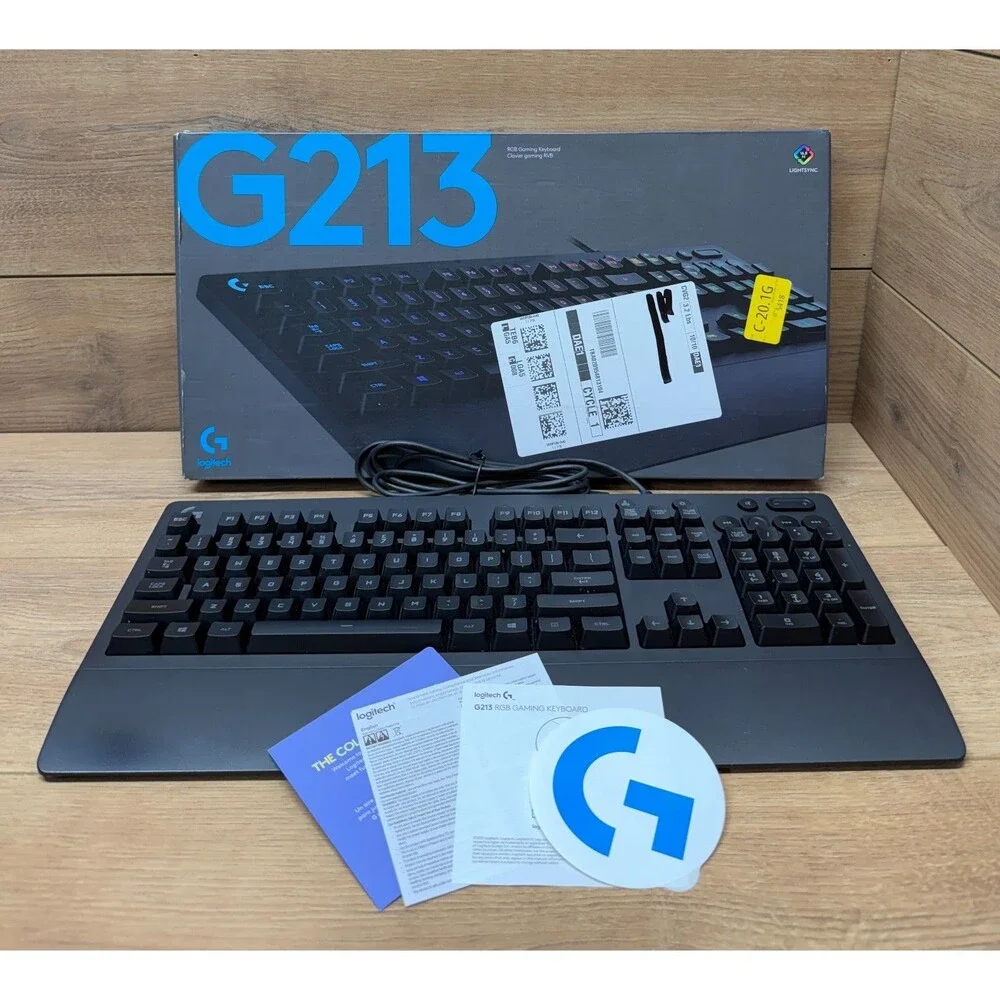 Logitech G213 Prodigy Computer Gaming Keyboard Black Wired RGB Backlit